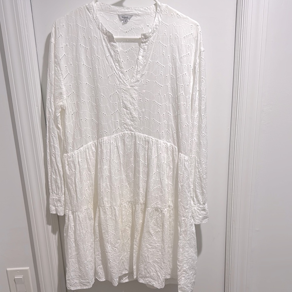 Rails Layla eyelet White Lace Long Sleeve Dress